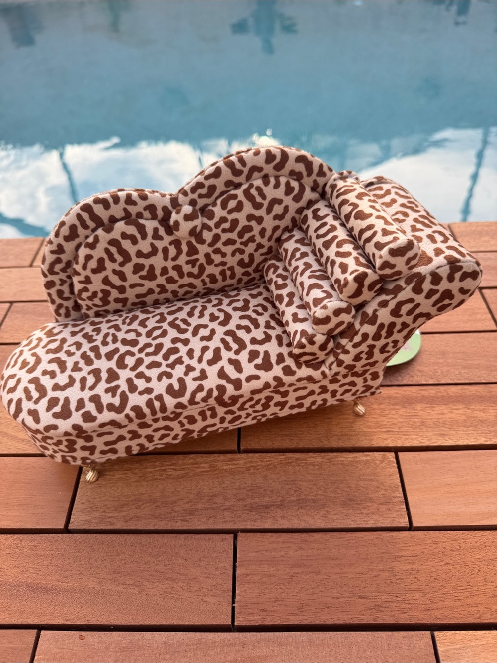 Leopard Print Chaise Jewelry Box NWT